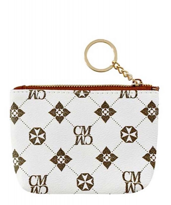 CM Monogram Keychain Coin Purse CM002 IVORY